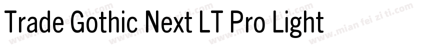 Trade Gothic Next LT Pro Light字体转换